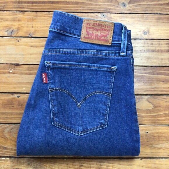 LEVI’S 710 jeans skinny blue denim mid rise stretchy 28/32 - Picture 3 of 9
